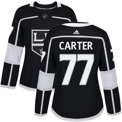 Adidas Kings #77 Jeff Carter Black Home Authentic Women's Stitched NHL Jersey - Click Image to Close